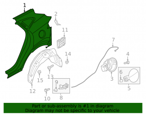 Quarter wing rear right Hyundai Tucson 16-21