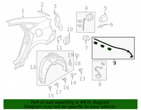 Honda Insight 19-22 Fuel Filler Flap Cable Lock