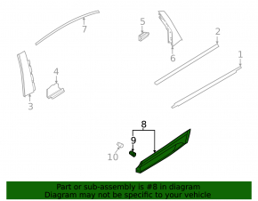 Door trim lower rear left Audi Q5 80A 21-24