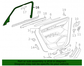Door frame inner rear right Audi Q5 80A 18 - under curtain