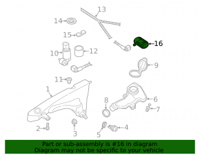 Right windshield washer nozzle with heating for Audi Q3 83A 19-25