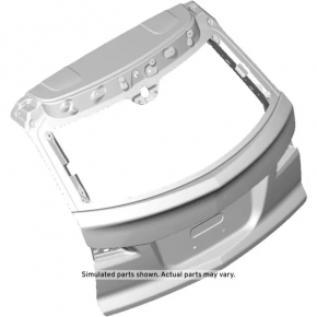 Cadillac XT4 18-25 white tailgate with glass assembly