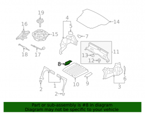 Trunk box right Hyundai Sonata 11-15