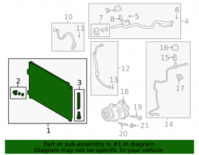 Toyota Venza 21-23 air conditioner condenser radiator