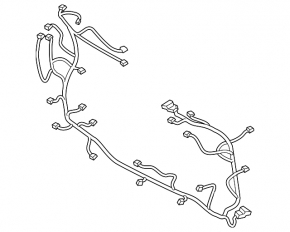 Hyundai Santa FE 21-23 front bumper wiring for parking sensors, a camera, and a radar