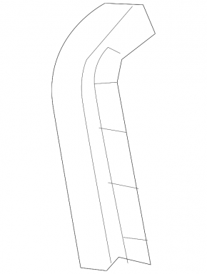 Hood seal left Chevrolet Cruze 11-16