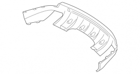 Lower rear bumper for Mercedes W164 ML