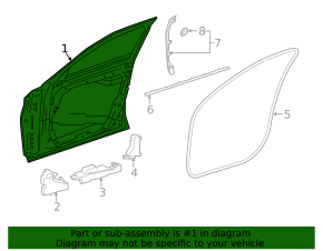 Door assembly front right Mercedes W213 E 17-23