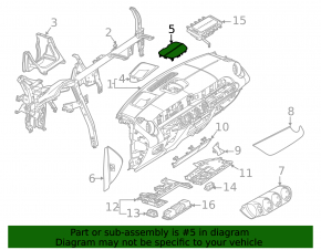 Mercedes H247 GLA 20-26 black front panel center speaker trim