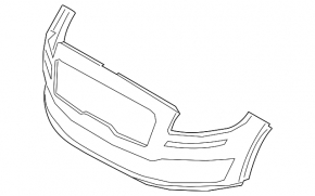 Bare front bumper Lincoln Nautilus 19-21 without parking sensors for towing hook