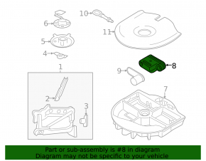 Ford C-max MK2 13-18 tire inflation compressor