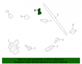 Left tailgate shock absorber bracket for Ford Escape MK4 20-23 on the body