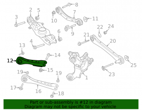 Upper control arm rear right Ford Mustang Mach-E 21-23 front