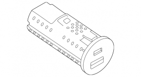 USB Hub Ford Edge 15-24 rear