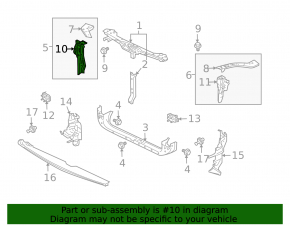 TV bracket, middle right, Mitsubishi Galant 04-12