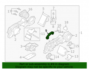 Mazda CX-9 16-20 Evaporator Pipe Rear Row