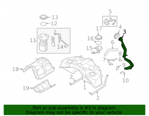 Fuel filler neck Nissan Rogue 17-20