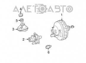 Mercedes W221 brake master cylinder with reservoir