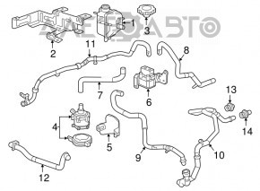 Chevrolet Volt 16-19 oil heat exchanger with hybrid cooling system valve