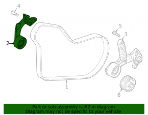 Tensioner pulley drive belt Kia Niro 17-22 HEV, PHEV front