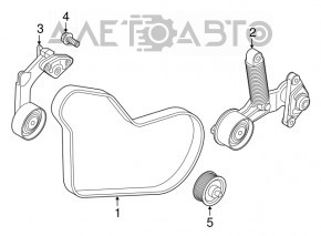 Tensioner pulley drive belt Kia Niro 17-22 HEV, PHEV front