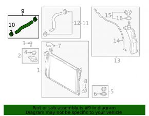 Upper cooling pipe Genesis G80 18-20 3.3 sport