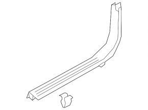 Door sill trim rear left Volvo XC40 19-25 black