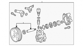 Power steering pump for Toyota Tundra 08-21