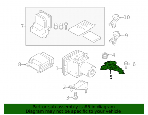 ABS bracket Audi A6 C7 16-18 rest, lower