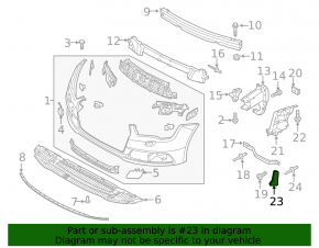 Front bumper mount left Audi A7 12-15