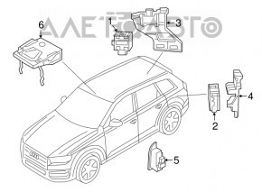 BSM Blind Spot Sensor Bracket Right Audi Q7 16-