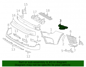 Left front bumper mount for Lexus LX 22-26
