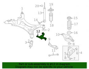 Upper rear right control arm for a 2010 Nissan Murano AWD