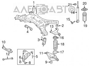 Upper rear right control arm for a 2010 Nissan Murano AWD
