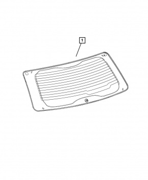Rear glass of the tailgate Jeep Grand Cherokee WK2 14-21