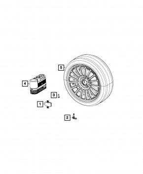 Tire Pressure TPMS Monitoring-Receiver Fiat 500 13-19
