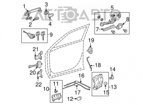 Front right outer handle cap for Toyota Avalon 2012