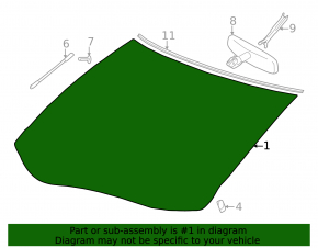 Nissan Leaf 18-19 windshield without PGW camera