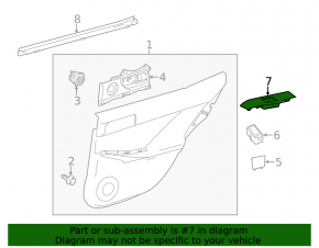 Rear right window lift control for Lexus IS 14-20