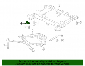 Front subframe burdock left Honda Clarity 18-21 usa 2 parts