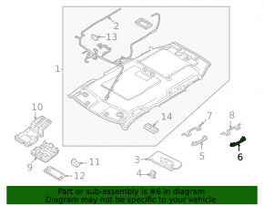 Mitsubishi Outlander 22-25 rear right ceiling handle, gray