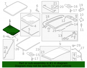 Panorama assembly VW Touareg 11-17