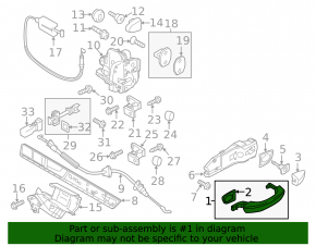 Door handle outer front left VW Touareg 11-17 keyless