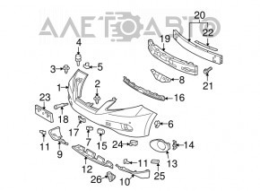 Right fog light frame Lexus RX450h 10-12 prerest