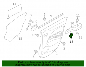 Rear left window lift control Mitsubishi Eclipse Cross 18-24