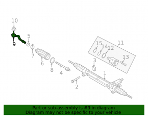 Steering tip left Audi A4 B8 08-12 prerest