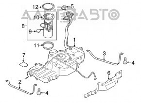 Fuel filler cap Porsche Macan 15-18