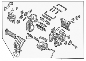 Heater assembly air conditioner Hyundai Ioniq 20-22 HEV, PHEV without rear row blowing