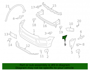 Front bumper air duct left Porsche Cayenne 19-23 sport