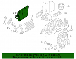 Mercedes C-class W205 evaporator 19-21